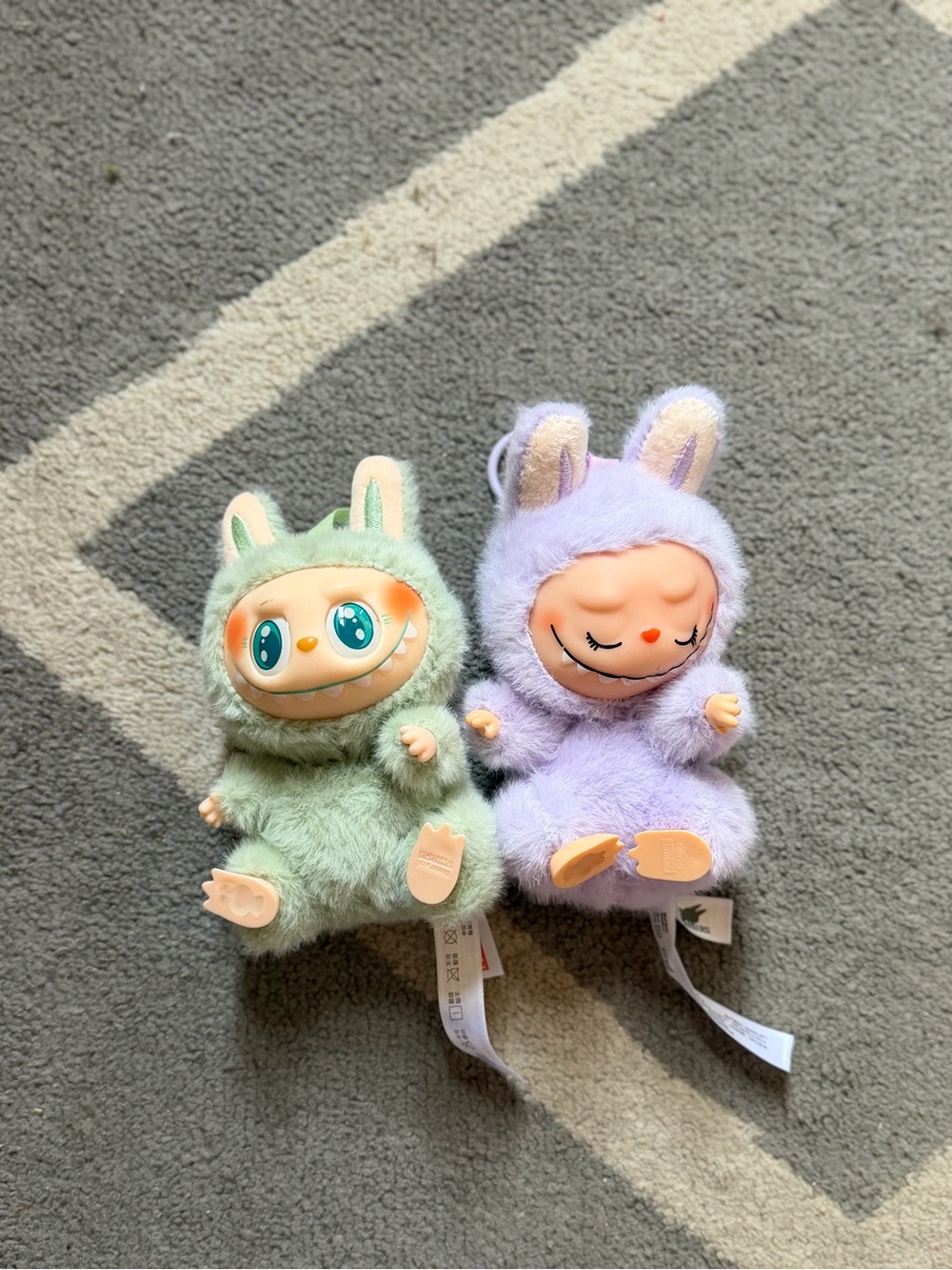Plush Lafufu Keychain Have a Seat Collection - Mint and Lavender